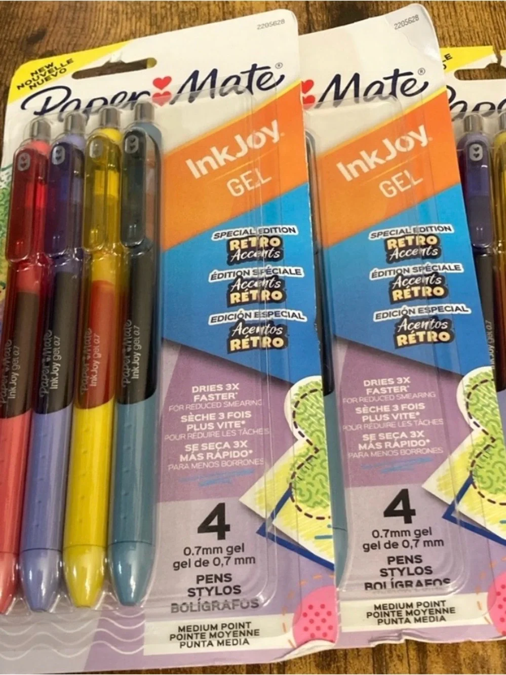 PaperMate Inkjoy 4pk Gel Pens 0.7mm Medium Tip Multicolored Retro 4 packages new